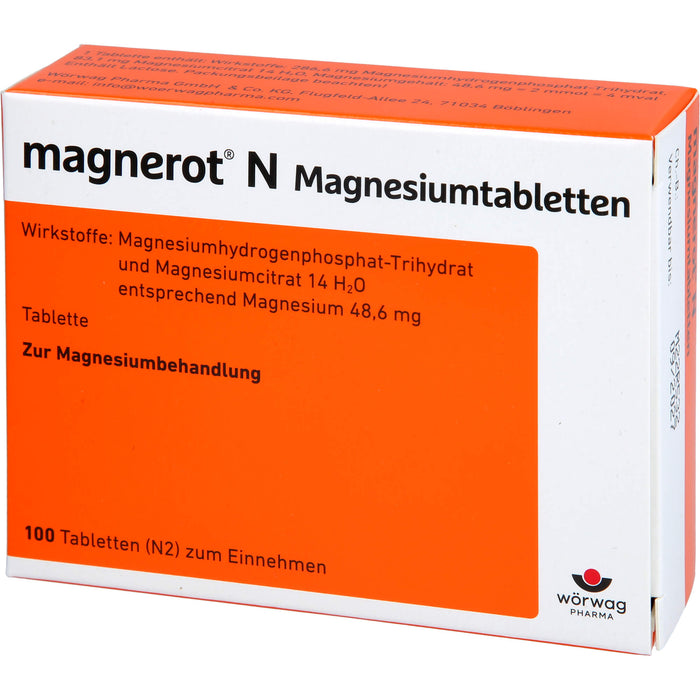 magnerot N Magnesiumtabletten, 100 St. Tabletten