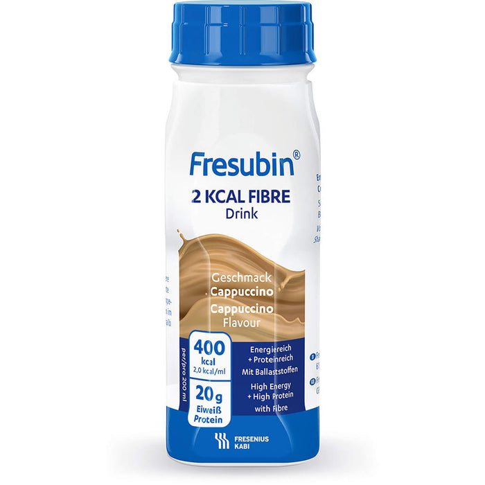 Fresubin 2 kcal Fibre DRINK Cappuccino Trinkflaschen, 800 ml Lösung