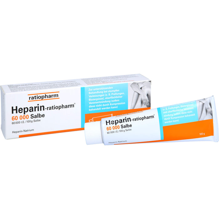 Heparin-ratiopharm 60 000 Salbe bei stumpfen Verletzungen, 100 g Ointment