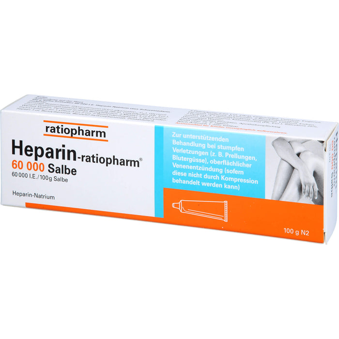 Heparin-ratiopharm 60 000 Salbe bei stumpfen Verletzungen, 100 g Ointment