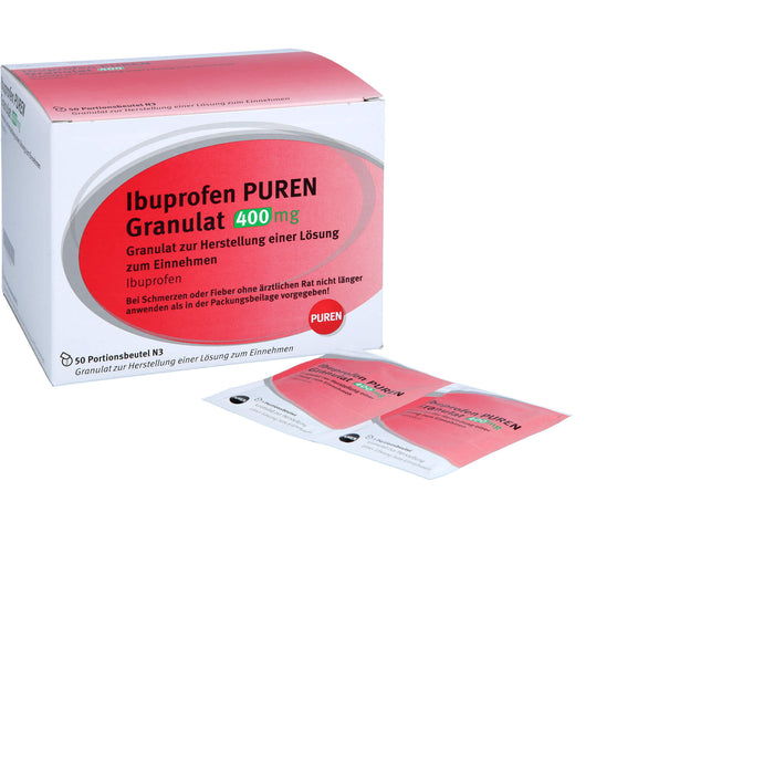 Ibuprofen PUREN Granulat 400 mg, 50 pcs. Sachets