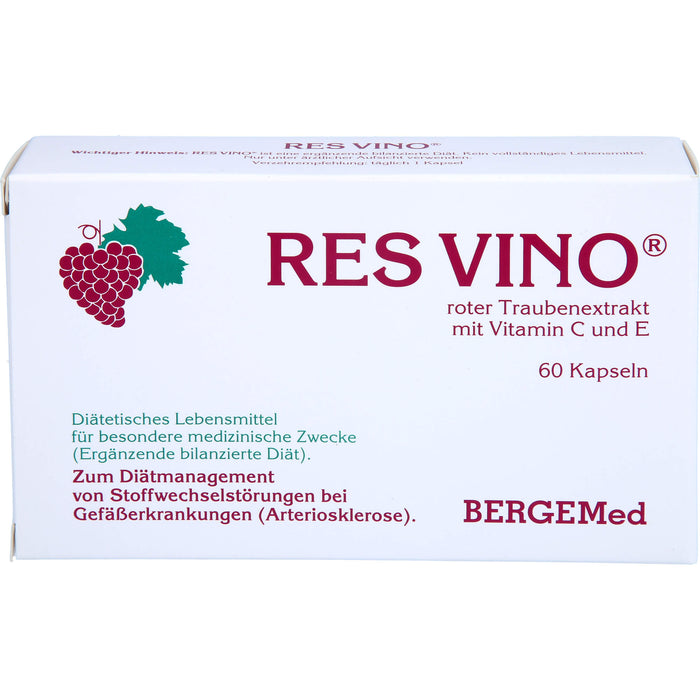 Res Vino Kapseln Roter Traubenextrakt, 60 St. Kapseln