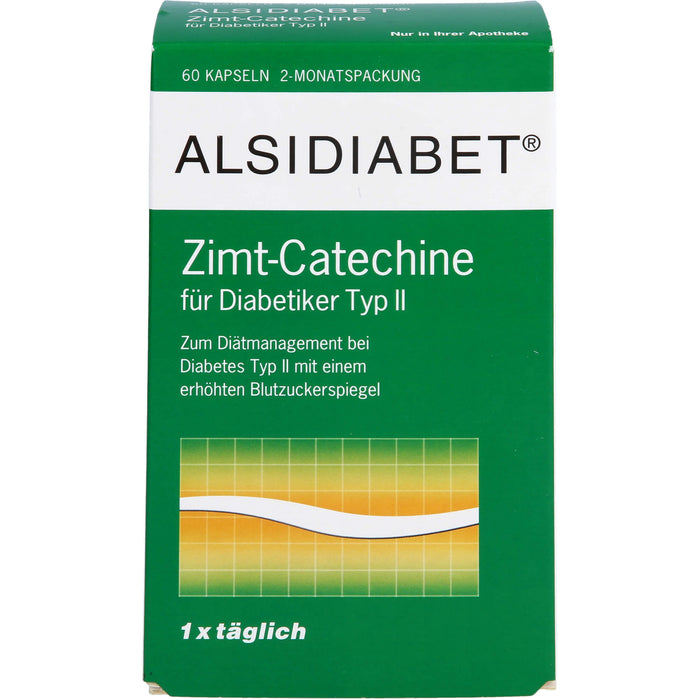 ALSIDIABET Zimt-Catechine für Diabetiker Typ II, 60 pcs. Capsules