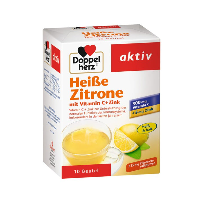 Doppelherz Heiße Zitrone Vitamin C + Zink Beutel, 10 pcs. Sachets