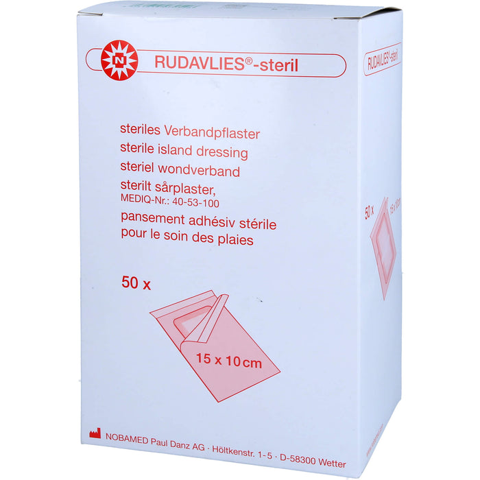 RUDAVLIES STERIL 15CMX10CM VERBANDPFLASTER, 50 St PFL