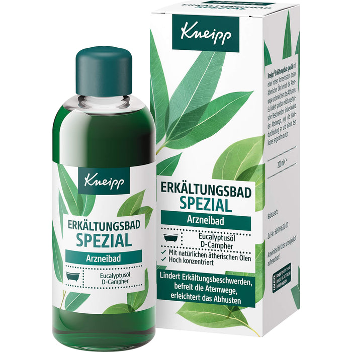 Kneipp Erkältungsbad Spezial befreit die Atemwege und erleichtert das Abhusten, 200 ml Bath additive