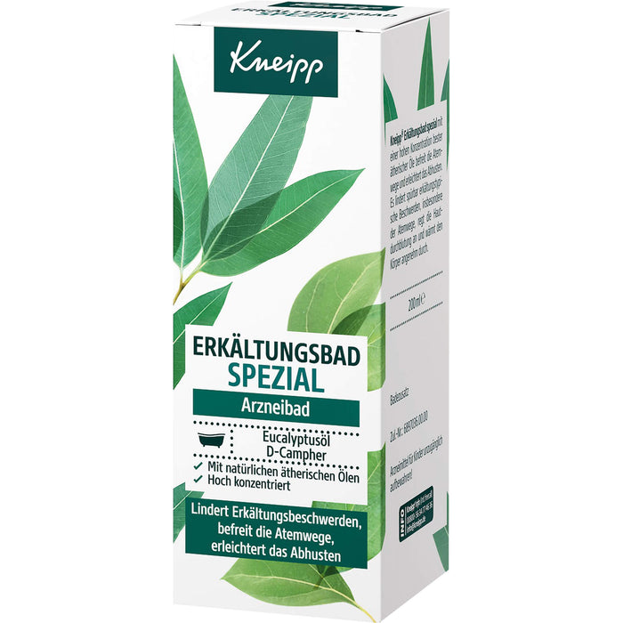 Kneipp Erkältungsbad Spezial befreit die Atemwege und erleichtert das Abhusten, 200 ml Bath additive