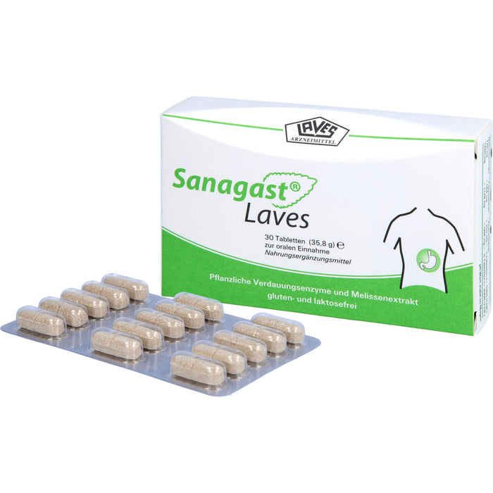 Sanagast Laves Tabletten, 30 St. Tabletten