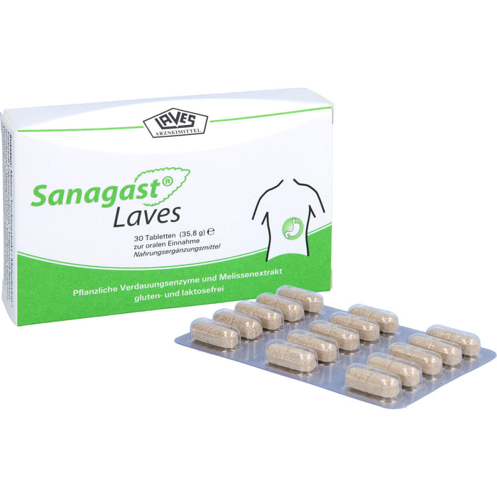 Sanagast Laves Tabletten, 30 St. Tabletten