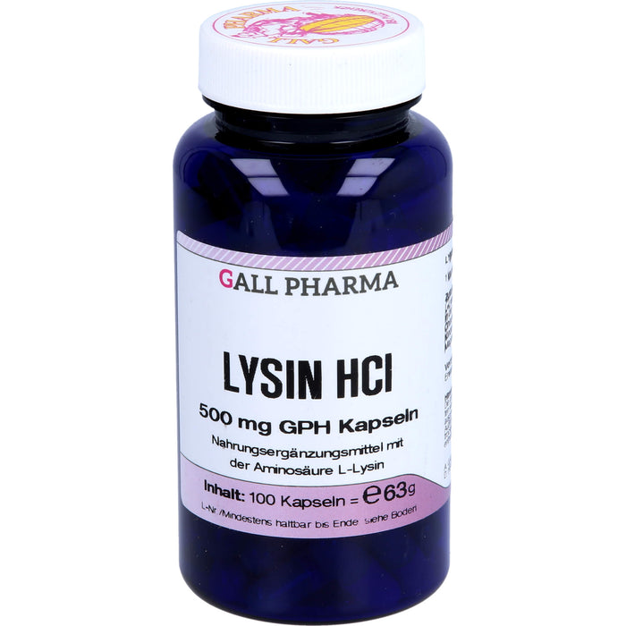 GALL PHARMA Lysin HCl 500 mg GPH Kapseln, 100 pc Capsules