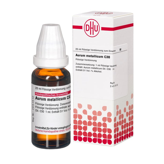 DHU Aurum metallicum C30 Dilution, 20 ml Lösung