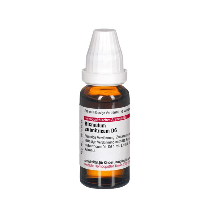 Bismutum subnitricum D6 DHU Dilution, 20 ml Lösung