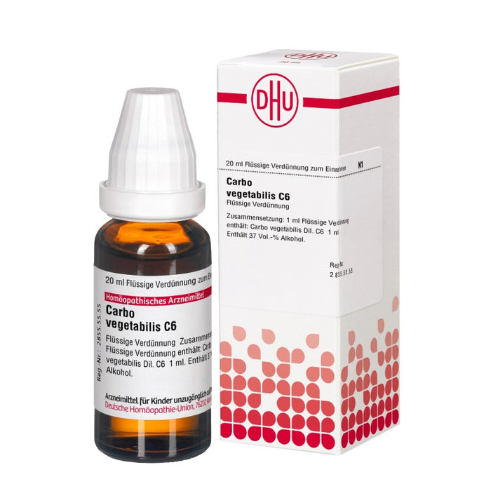 DHU Carbo vegetabilis C6 Dilution, 20 ml Lösung