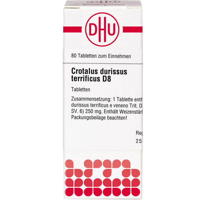 Crotalus durissus terrificus D8 DHU Tabletten, 80 St. Tabletten