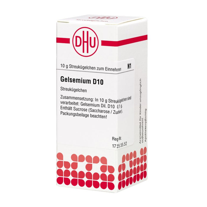 DHU Gelsemium D10 Streukügelchen, 10 g Globuli