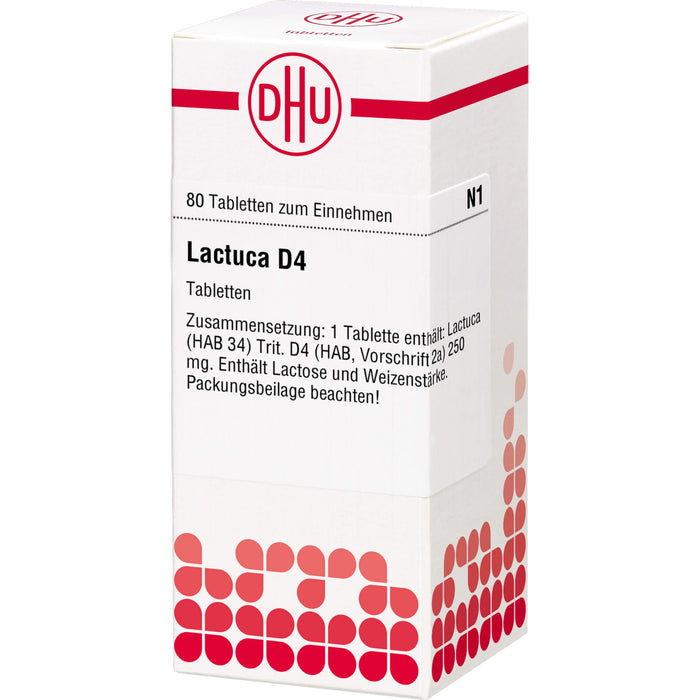 DHU Lactuca D 4 Tabletten, 80 St. Tabletten