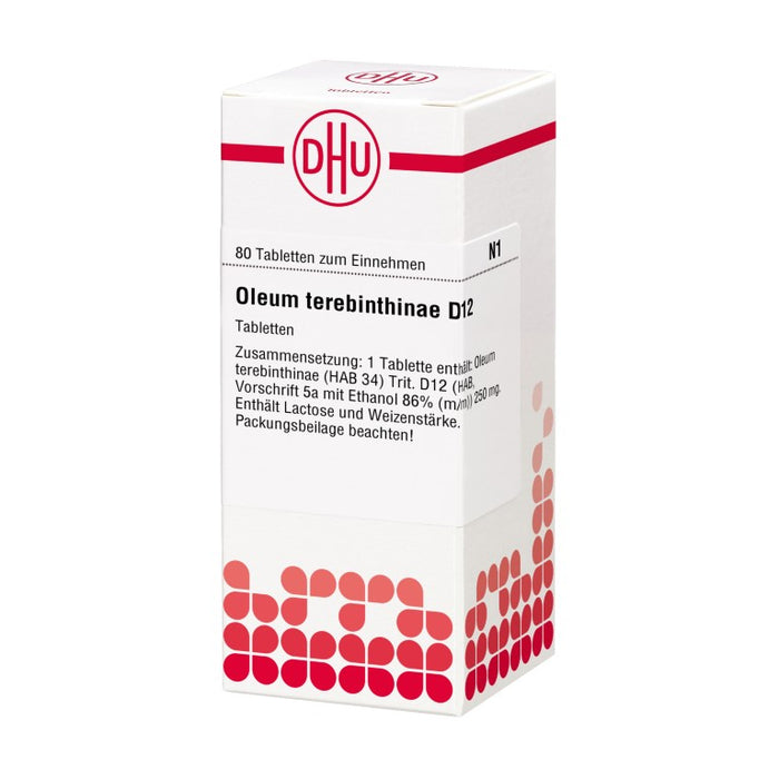 Oleum terebinthinae D12 DHU Tabletten, 80 St. Tabletten