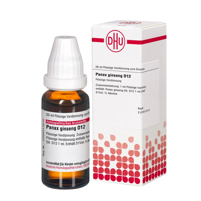 Panax ginseng D12 DHU Dilution, 20 ml Lösung