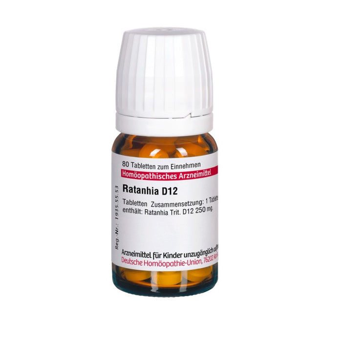 DHU Ratanhia D12 Tabletten, 80 pc Tablettes