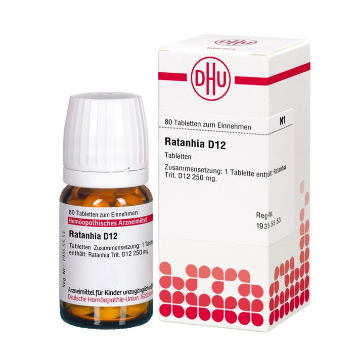 DHU Ratanhia D12 Tabletten, 80 pc Tablettes