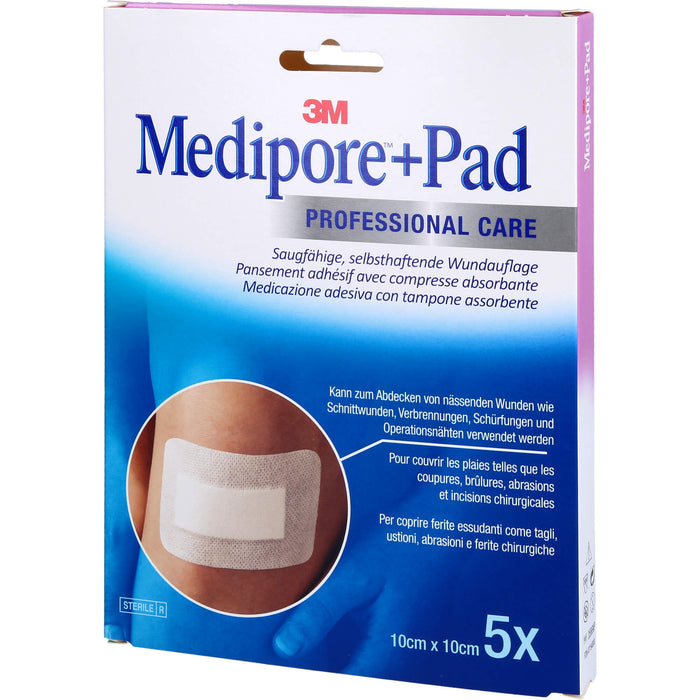 Medipore + Pad 3M 10,0 cm x 10,0 cm, 5 St PFL