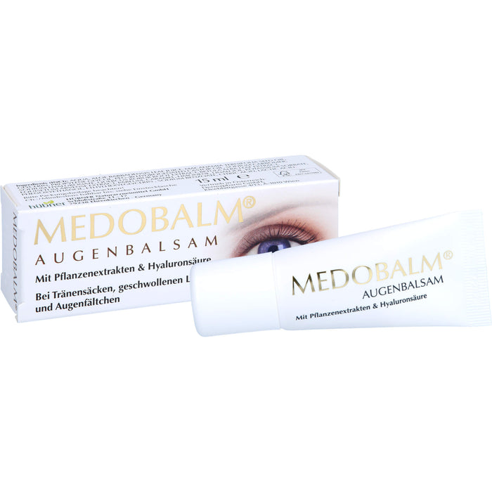 Medobalm Augenbalsam bei Tränensäcken, geschwollenen Lidern und Augenfältchen, 15 ml Cream