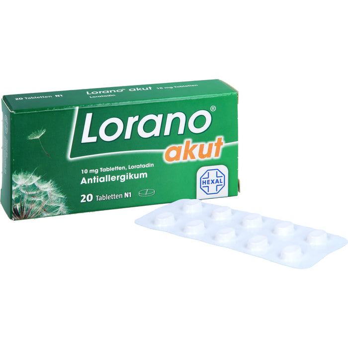 Lorano akut Tabletten, 20 pcs. Tablets