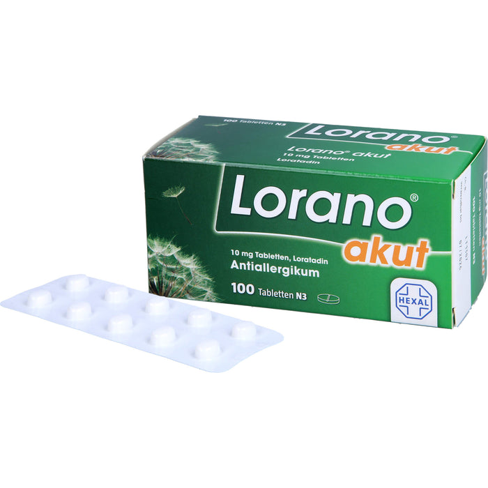 Lorano akut Tabletten, 100 pcs. Tablets