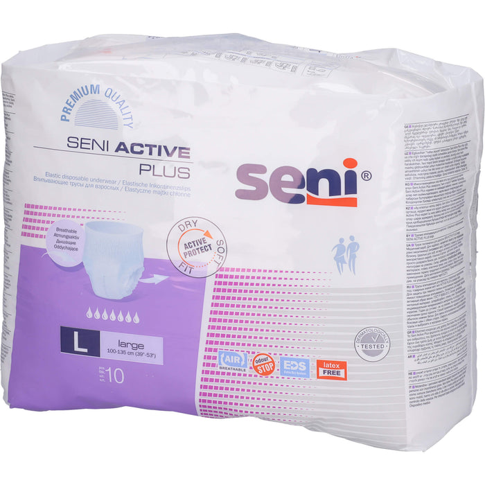 Seni Active Plus Large elastische Inkontinenzslips, 10 pc Pantalons