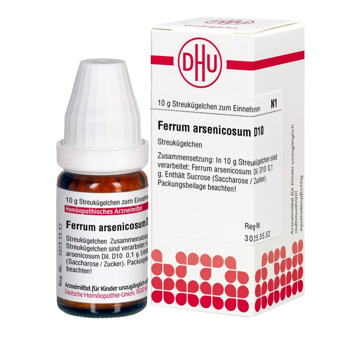 Ferrum arsenicosum D10 DHU Globuli, 10 g Globuli