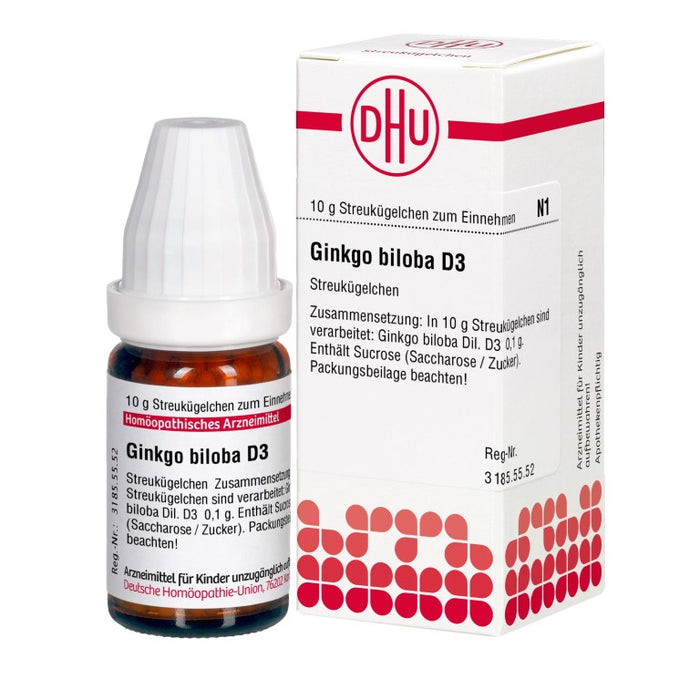 Ginkgo biloba D3 DHU Globuli, 10 g Globuli