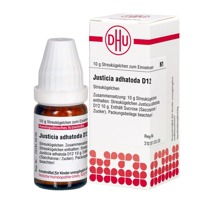 Justica adhatoda D12 DHU Globuli, 10 g Globuli