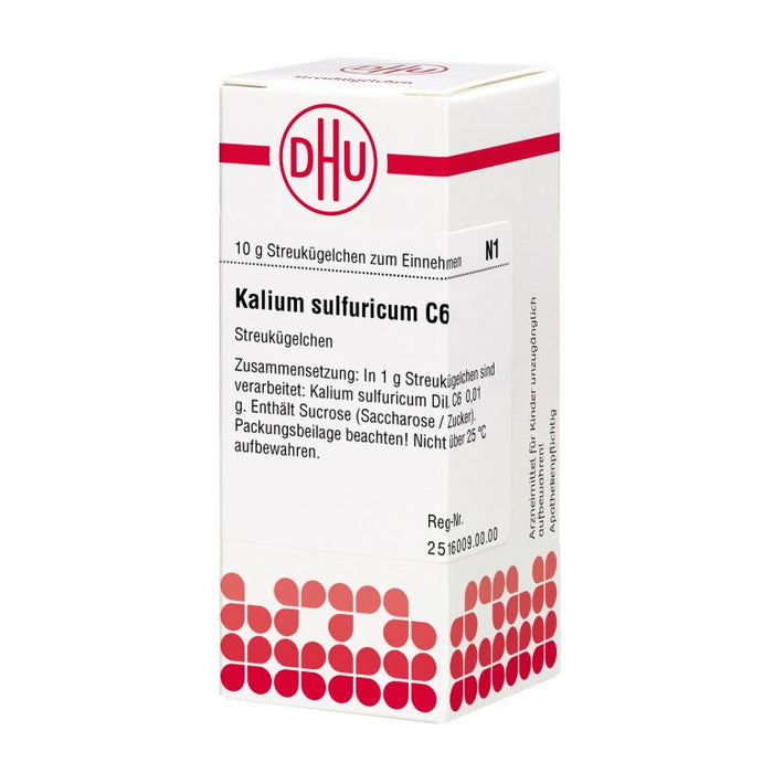 DHU Kalium sulfuricum C6 Streukügelchen, 10 g Globuli