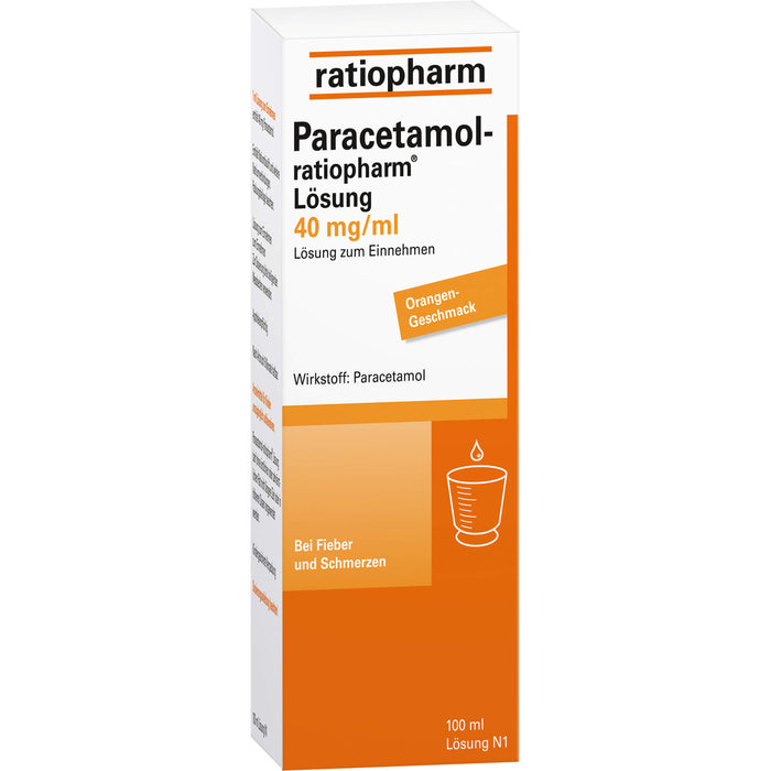 Paracetamol-ratiopharm Lösung 40 mg/ml bei Fieber, 100 ml Lösung