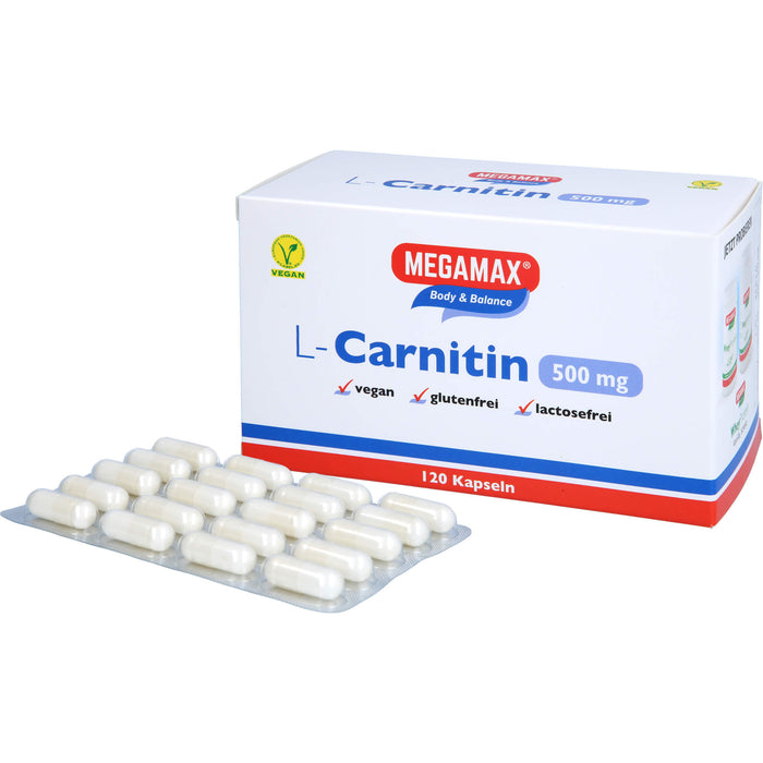 MEGAMAX Figur & Balance L-Carnitin 500 mg Kapseln, 120 pcs. Capsules