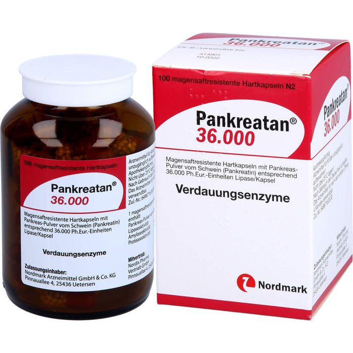 Pankreatan 36.000, Magensaftresistente Hartkapseln, 100 pc Capsules