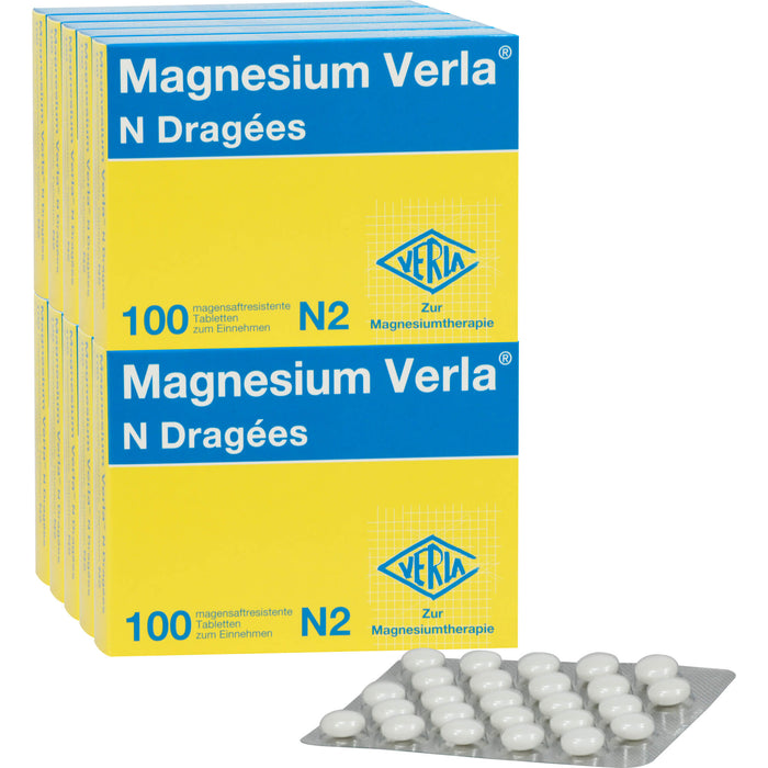 Magnesium Verla N Dragées bei Magnesiummangel, 1000 pcs. Tablets