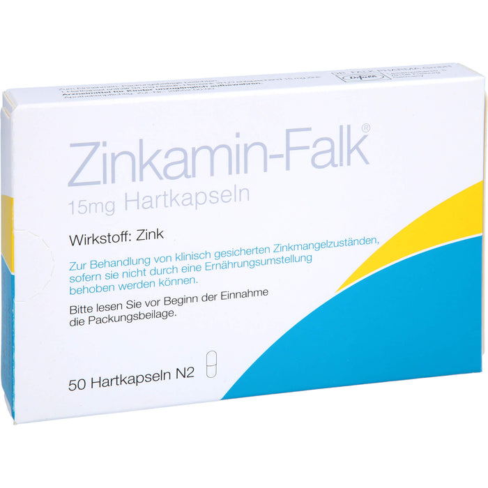 Zinkamin-Falk 15 mg Hartkapseln, 50 pcs. Capsules