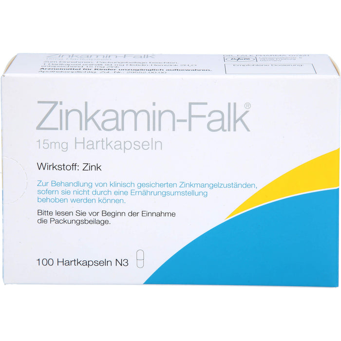 Zinkamin-Falk 15 mg Hartkapseln, 100 pcs. Capsules