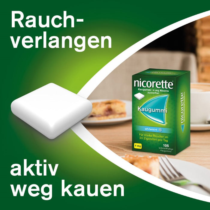 Nicorette Kaugummi 4 mg whitemint, 105 St. Kaugummi