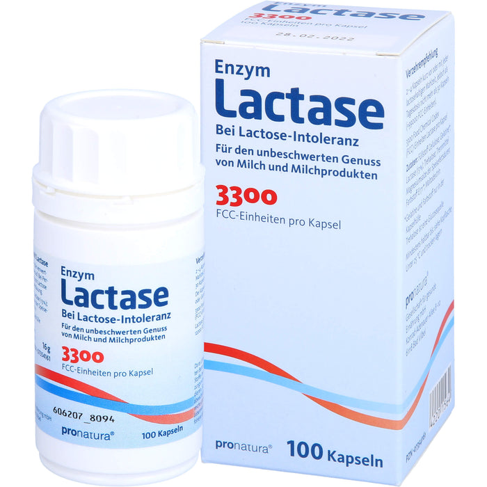 Pro Natura Lactase 3300 FCC 200 mg Kapseln, 100 pc Capsules