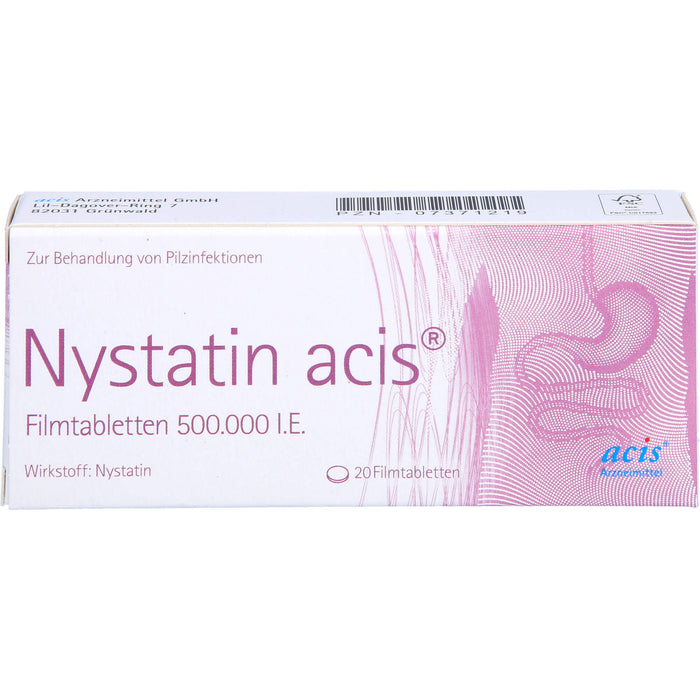 Nystatin acis Filmtabletten 500.000 I.E., 20 pc Tablettes