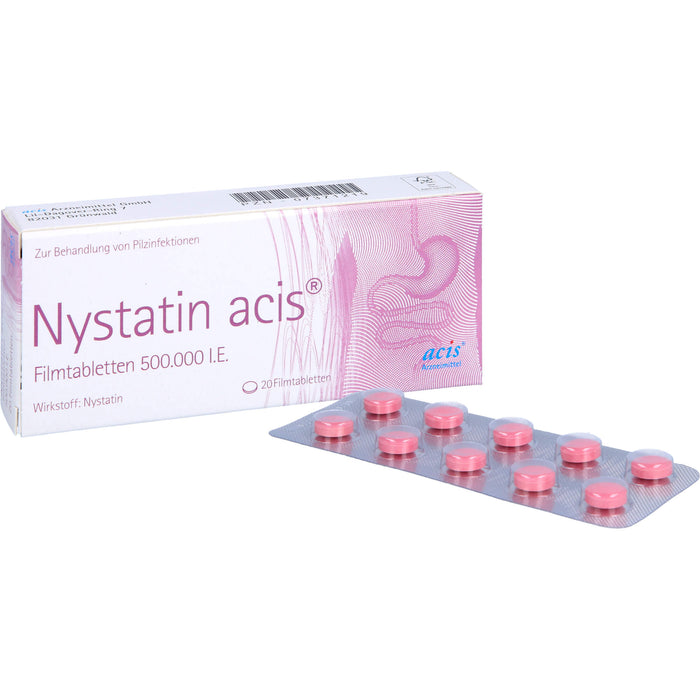 Nystatin acis Filmtabletten 500.000 I.E., 20 pcs. Tablets