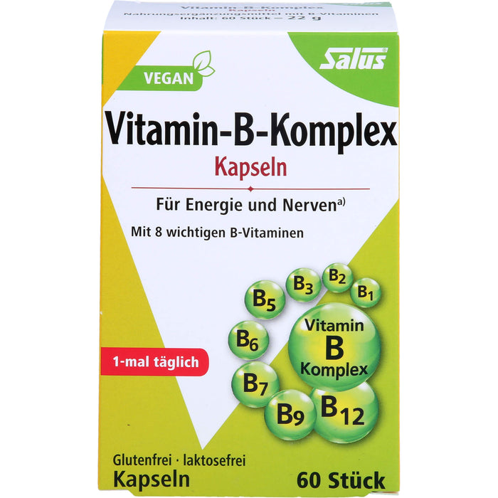 Salus Vitamin-B-Komplex Kapseln für Energie und Nerven, 60 pc Capsules