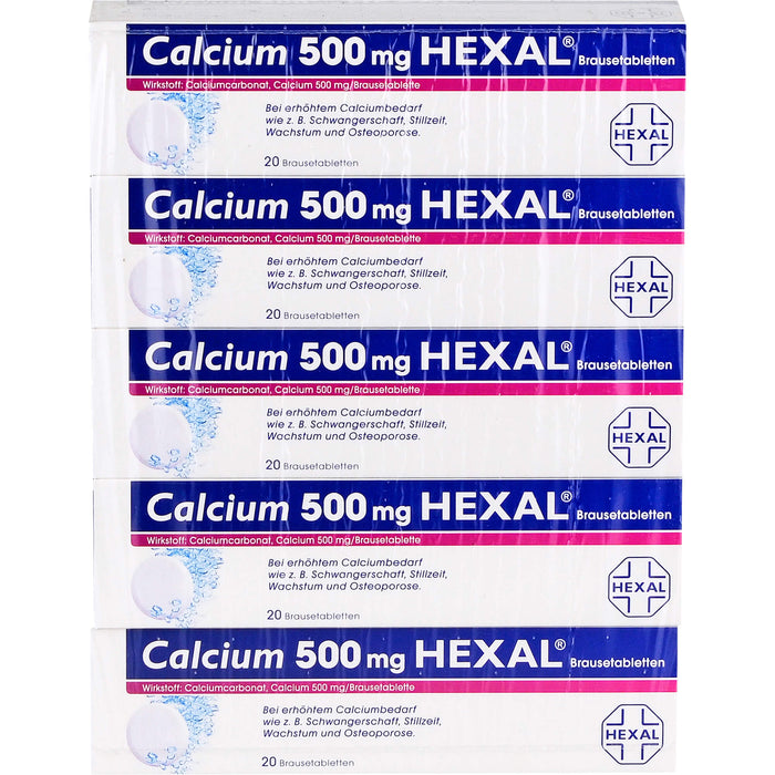 Calcium 500 mg HEXAL Brausetabletten, 100 St. Tabletten