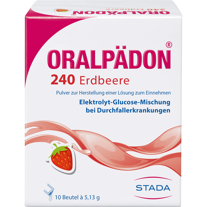 Oralpädon 240 Erdbeere Pulver, 10 pc Sachets