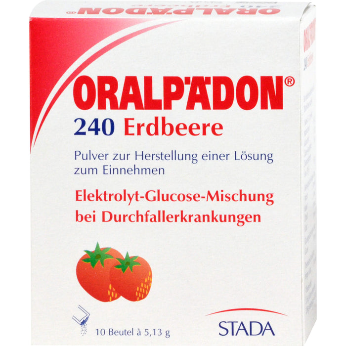 Oralpädon 240 Erdbeere Pulver, 10 St. Beutel