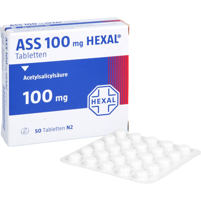 ASS 100 mg HEXAL Tabletten, 50 pc Tablettes