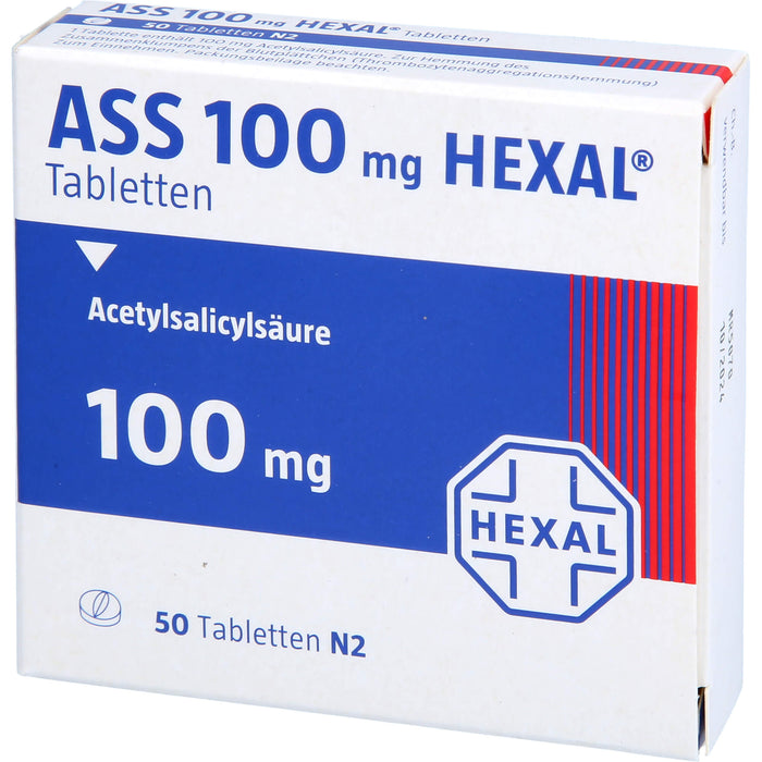 ASS 100 mg HEXAL Tabletten, 50 pc Tablettes