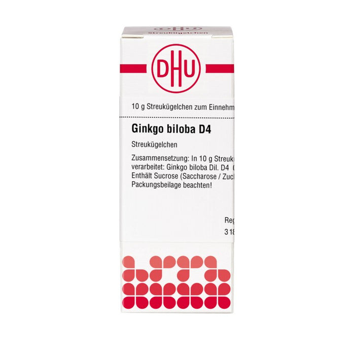 DHU Ginkgo biloba D4 Streukügelchen, 10 g Globules